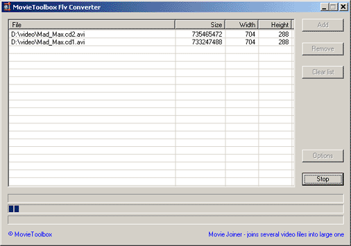 MovieToolbox FLV converter screenshot